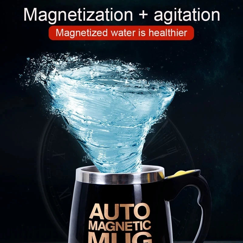 Auto Magnetic Self Stirring Mug 400ml – Stainless Steel Cup