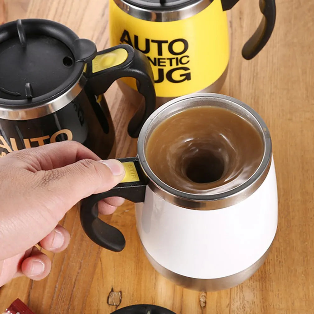 Auto Magnetic Self Stirring Mug 400ml – Stainless Steel Cup