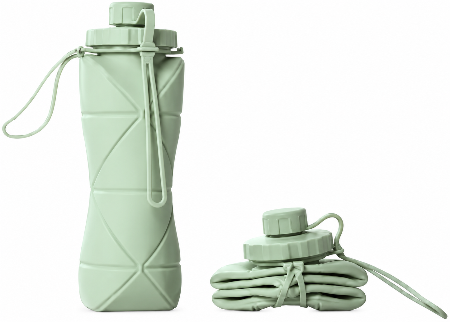 600ml Foldable Silicone Water Bottle – Portable Sports & Travel Cup