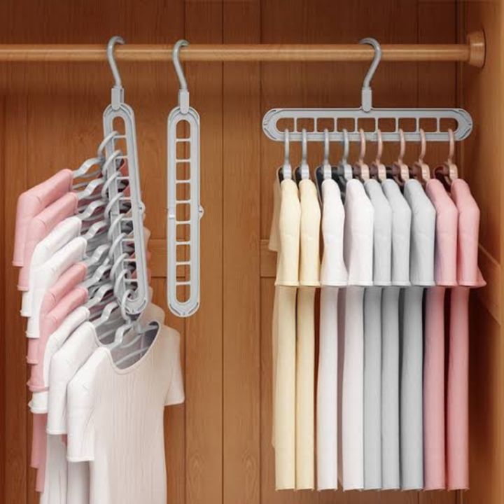 9 Hole Space Saving Clothes Hanger Organizer