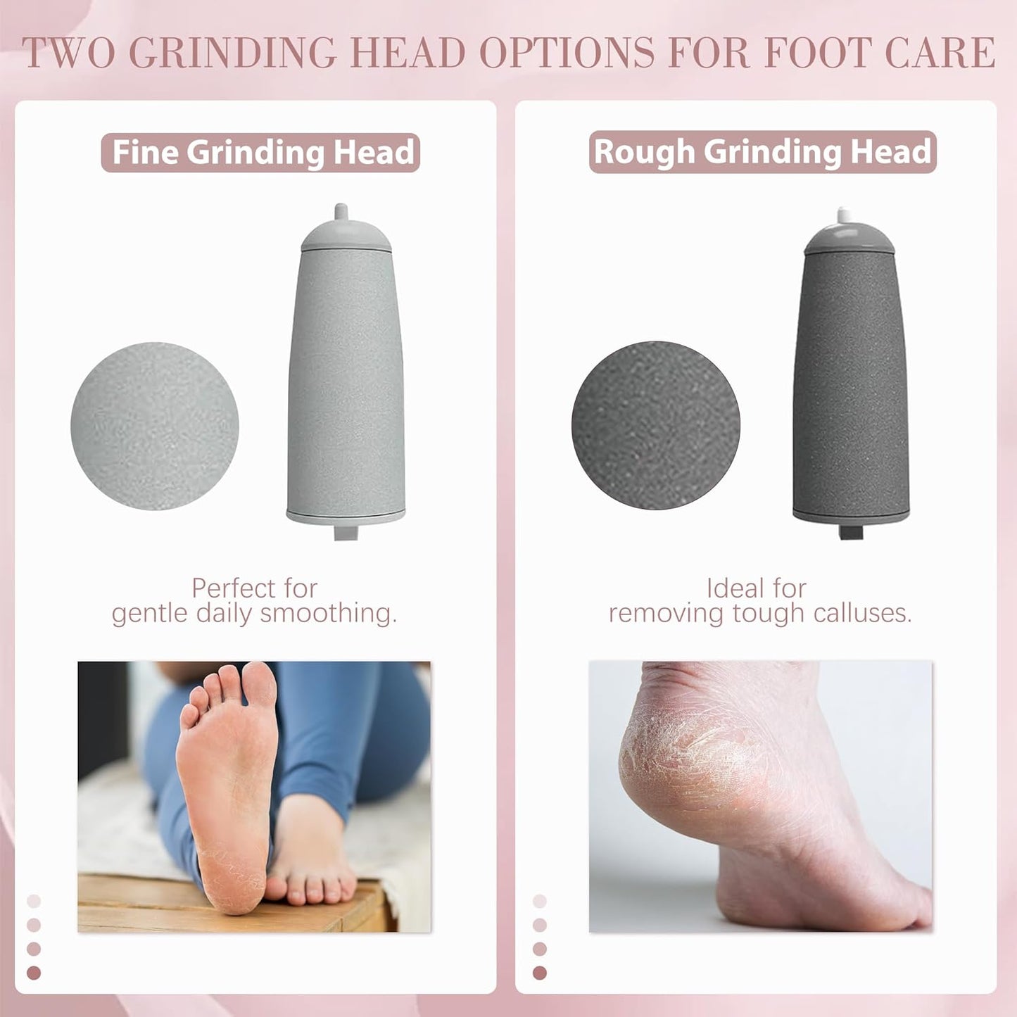 Electric Callus Remover for Feet – Rechargeable Pedicure Foot File (Pink)