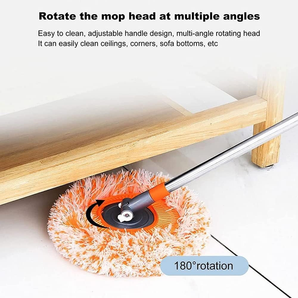 360° Telescopic Microfiber Cleaning Mop – Long Handle Dust Mop