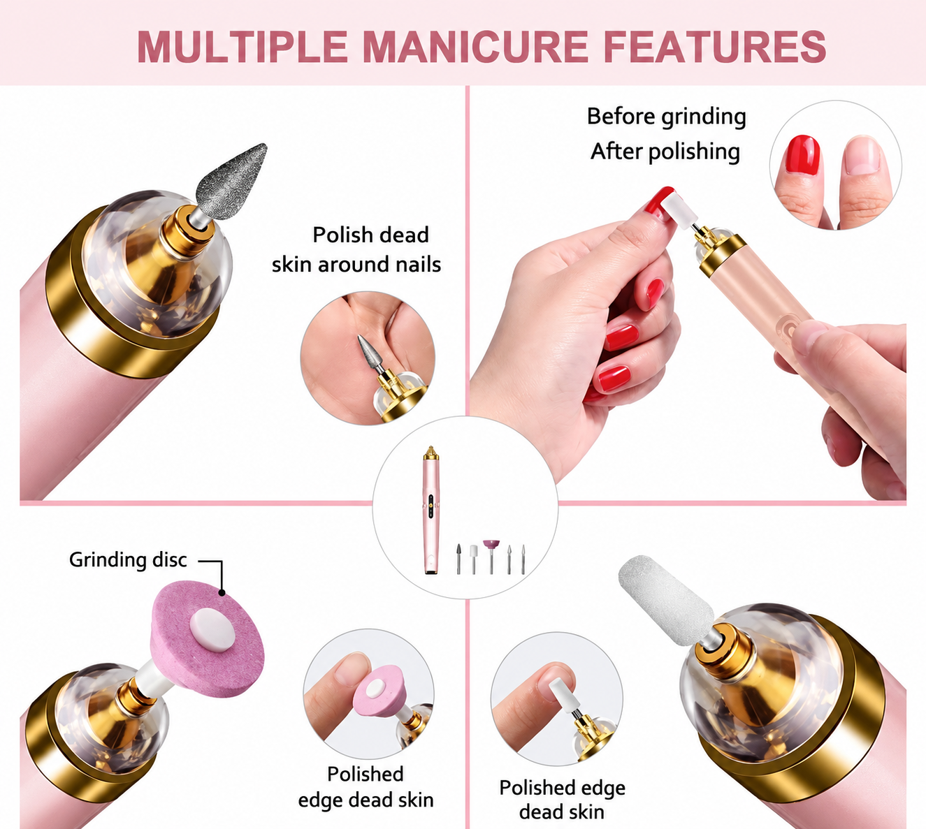 SALOON NAILS KIT (RECHARGEABLE)
