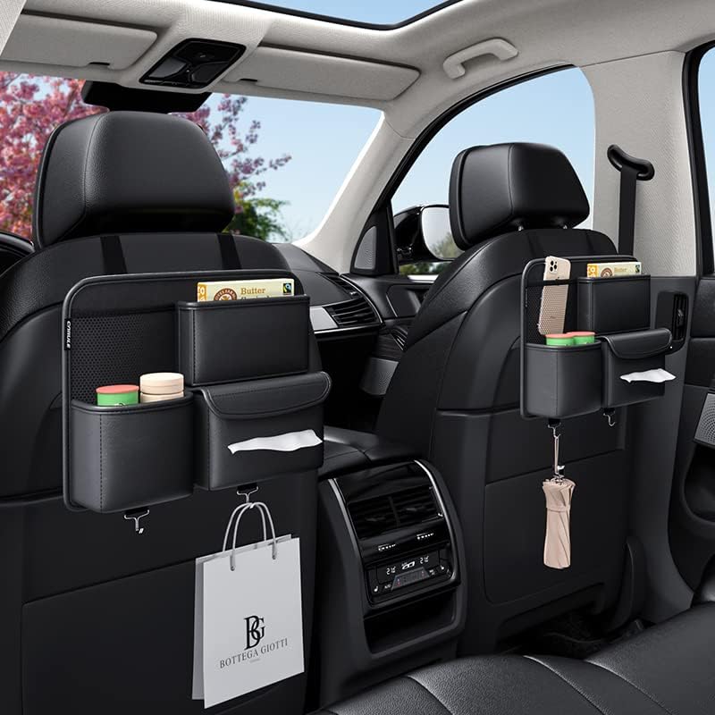 Multifunction Car Seat Organizer – PU Leather Storage Bag