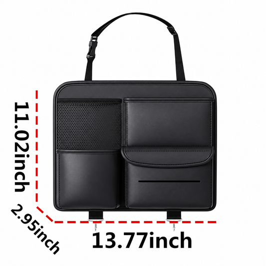 Multifunction Car Seat Organizer – PU Leather Storage Bag